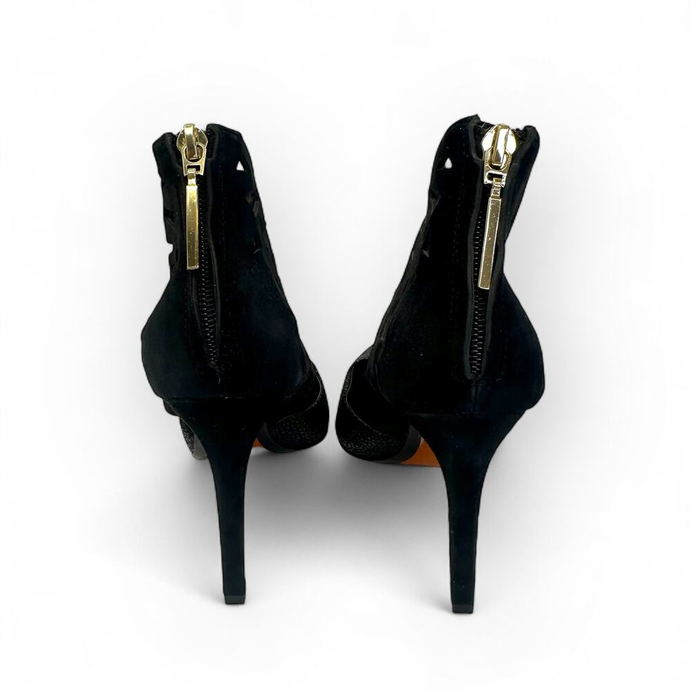 Dolce Vita Women's Kayden Pumps Size 6.5 Black Nubuck Leather Cutout Heels - Picture 11 of 12